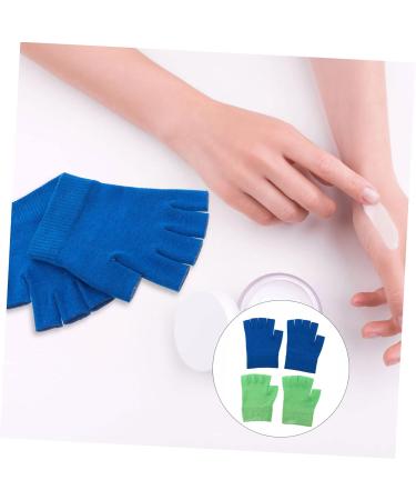 HAPINARY 2 Pairs Gel Gloves Hydrating Gloves Moisturizing Sleeping Gloves Skin Care Dry Skin Gloves Moisturizing Gloves Half Finger Moisturizing Hand Gloves Knitting Lotion Miss Daily Use 16X13X1CM - Buy Online on SooperMarket.com