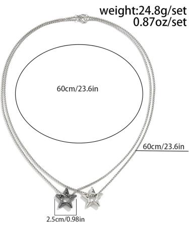 Oralgo's Vintage Star Trailer Chain Necklace - Unisex Cool Jewelry for Everyday Wear - Buy Online on SooperMarket.com
