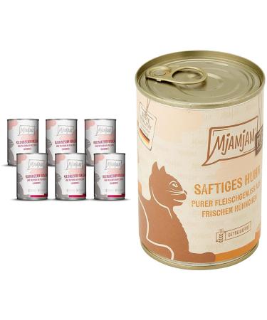 Mjamjam - Premium wet food for cats - culinary deer and turkey on fresh cranberries & - premium wet food for cats - pure meat enjoyment - juicy chicken pure deer + turkey bundle with pure meat enjoyment 400 g (6 Pack)