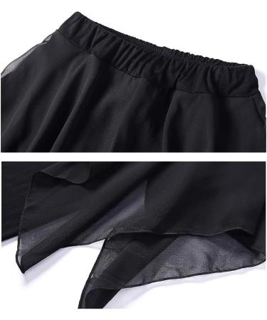 Skirted Leggings for Women Stretchy Yoga Pants with Chiffon Skirt for Ballet Dance | Medium Size - Buy Online on SooperMarket.com