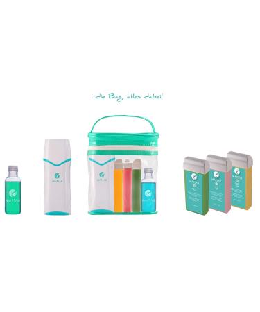Mapeau Wax Warmer & Hair Removal Waxing Set - Roll On Cartridges Fleece Strips & After Wax Oil Included - Buy Online on SooperMarket.com