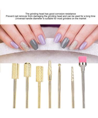 Nail Drill Kit - 7pcs Professional Manicure & Pedicure Drill Bit Set for Acrylic & Gel Nails - Perfect Accessories for Sanding & Grinding - Buy Online on SooperMarket.com