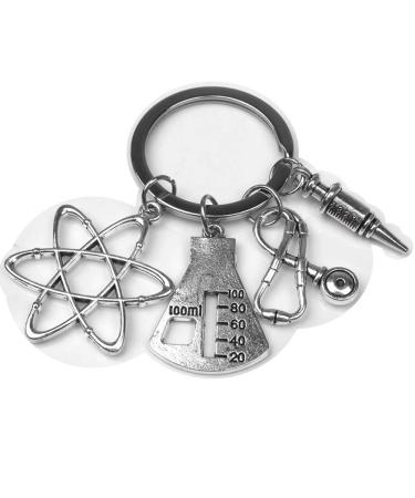 Medical key chain needle syringe stethoscope cute keychain jewelry gift DIY handmade (#3)