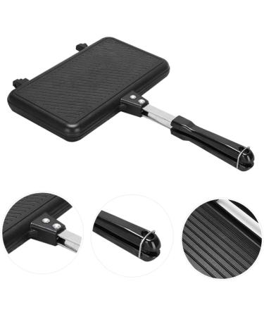 MAGICLULU 2pcs Sandwich Pan Cooking Steak Pan Sandwich Toaster Frying Pan Divided Breakfast Pan Breakfast Sandwich Maker Square Flat Cooking Pan Mini Candy Pans Aluminum Pancake Pan Portable 35.5X24X3CMx2pcs Blackx2pcs - Buy Online on SooperMarket.com