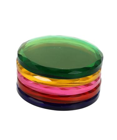 15 Pcs Grafting Eyelash Spacer Lashes Extension Glue Tray Creative Glue Holder Glass Eyelashes Glue Plate Disk Glass Glue Holder Eyelash Extension Glue Tray Adhesive Glue Pallet 4.4x4.4cmx3pcs