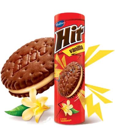 Hit Coconut Vanilla Strawberry Cocoa & Hazelnut Cream Filled Biscuit 220g | Pick your Favourite Flavour & Number of Pack - Buy Online on SooperMarket.com