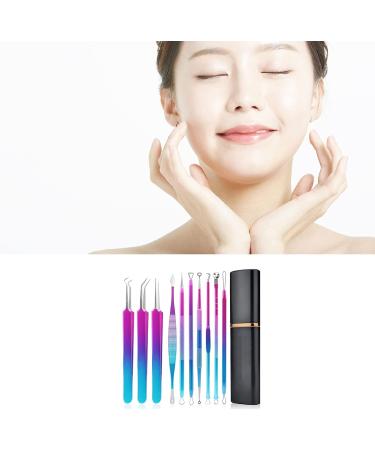 Rehomy 10pcs Stainless Steel Blackhead Remover Extractor Tools Acne Kit Pimple Popper Tool Kit for Nose Face Forehead - Buy Online on SooperMarket.com