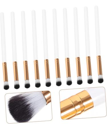 Healeved 10pcs Makeup Brush Makeup Eye Brush Eye for Makeup Concealer Brush White Wooden Handle - Buy Online on SooperMarket.com