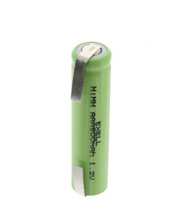 Exell 1.2V NIMH AAA 800mAh Rechargeable Battery w/Tabs for use with high power static applications (Telecoms UPS and Smart grid) radio controlled devices electric tools electric mopeds