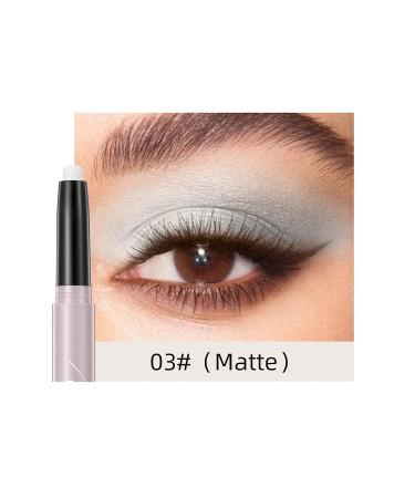 iGuzvaw Matte Eyeshadow Stick Cream to Powder Waterproof Eyeliner Pencil - Matte 03 White - Buy Online on SooperMarket.com