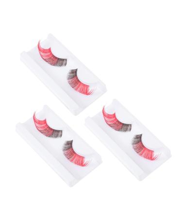 ABOOFAN 3pairs Halloween False Eyelashes Fake Eyelashes Artificial Eyelashes Women False Eyelashes Cosplay Eyelashes Lashes Exaggeration Lashes Extend 3d Imported Fiber Strip