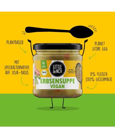Little Lunch Bio Pea Soup Vegan 6x350g | Healthy Pea Stew No Added Sugar No Artificial Additives - Perfect Meat Alternative for Veganuary - Buy Online on SooperMarket.com