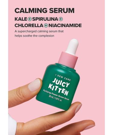 I Dew Care Juicy Kitten Face Serum - Purifying Power-Green Korean Skincare 1.01 Fl Oz - Buy Online on SooperMarket.com