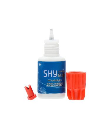 Sky Glue S+ 5ml 2 Bottles Long Retention Eyelash Extensions Adhesive by KBS | Fast Drying, Professional Black Glue | 6-8 Weeks Lasting Time | Includes 2 Eyepatches (Two Pack) - Buy Online on SooperMarket.com