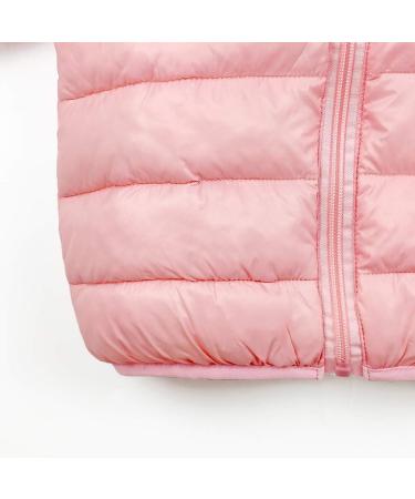 Kids Pink Puffer Jacket | Hooded Winter Coat for Boys & Girls | Lightweight Outerwear 2-3 Years - Buy Online on SooperMarket.com