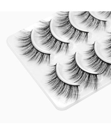 3D False Eyelashes - Handmade Natural Look & Fluffy Reusable Multipack (5 Pairs) | International Shipping - Buy Online on SooperMarket.com
