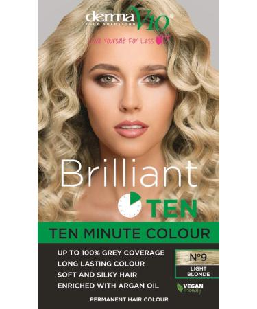 Derma V10 Brilliant Ten Hair Colour No9 Light Blonde 180 ml