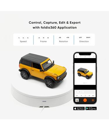 Foldio360 | Smart Photo 360 Turntable Controlled by Smartphone for Product Photography Shooting 360 Degree Image by ORANGEMONKIE - Buy Online on SooperMarket.com