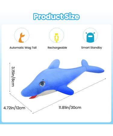 Floppy Fish Cat Toy - Interactive Electric Kitten Toy with Catnip, USB Charger, Realistic Flapping Motion - Dolphin Design - Buy Online on SooperMarket.com