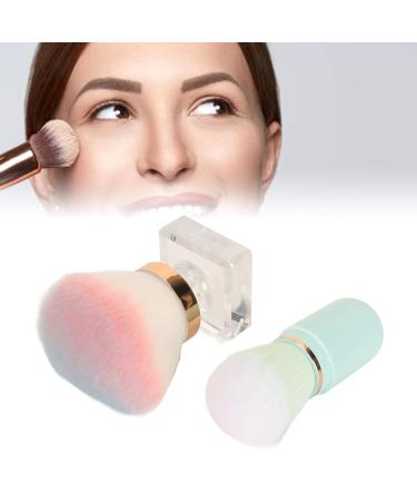 Professional Liquid Foundation Brush - Soft Dense Hair Capsule Shaped Tool in Blue & Pink for Flawless Makeup Application - Buy Online on SooperMarket.com
