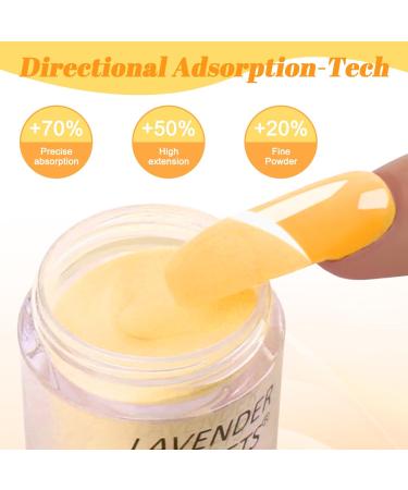 Lavender Violets 14g x 6 Colors Acrylic Dip Powder Set - Winter Colours Nail Art Manicure with Glitter J206 Amber - Buy Online on SooperMarket.com
