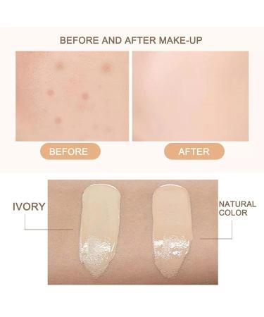 Grospe 2PCS Skin Tone Adjusting CC Cream for Mature Skin - Full-Coverage Foundation & Moisturizing Concealer in Natural+Ivory - Buy Online on SooperMarket.com