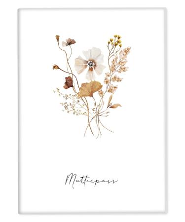 JoliCoon maternity pass cover Autumn Flower - for German maternity pass Autumn Flower - without name German maternity pass