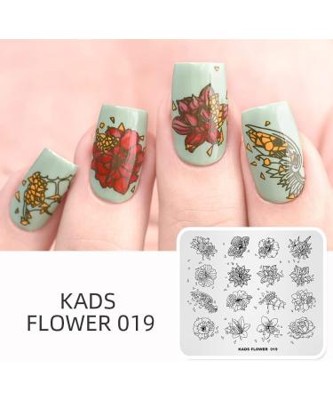 Alexnailart Nail Stamping Plate Multi-Pattern Print Image Stamper Scraper Tool FL019 - Buy Online on SooperMarket.com