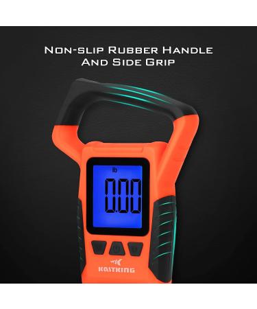 KastKing Fish Scale  WideView Floating Waterproof Digital Scale  2.5 Large LCD Display  110lb Capacity  Multi-Mode Pound/Ounces & Kilograms  Stores up to 9 Weights  Fishing Gifts for Men B: Orange combo - Buy Online on SooperMarket.com