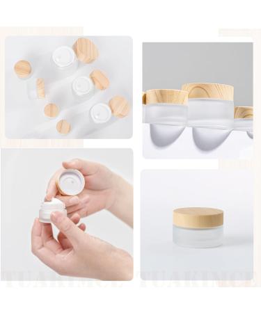 Buy Tuakimce 6-Piece Clear Matted Glass Cream Can Set - 15ml 30ml 60ml - Ideal for Lotions & Cosmetics - International Shipping Available - Buy Online on SooperMarket.com
