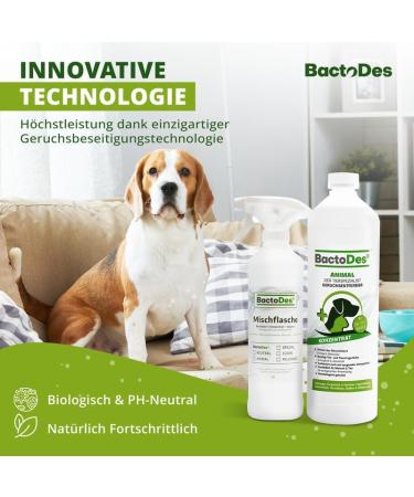 BACTODES Animal Odor Neutralizer 1L | Strong Enzyme Cleaner for Cat & Dog Smells | Effective Odor Remover with Organic Microbes - Buy Online on SooperMarket.com