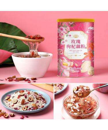 Osmanthus nut lotus root powder soup instant brewed and ready to eat red jujube nut soup rose flavored full belly snack fruit soup Nutritional breakfast gift (Mix and match lotus root powder 4 can) - Buy Online on SooperMarket.com