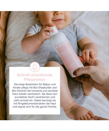 Boep Body Lotion for Babies & Children | Vegan Nursing Lotion for Sensitive Skin | Organic Olive Oil | Doctor-Developed Natural Cosmetics (200ml) - Buy Online on SooperMarket.com