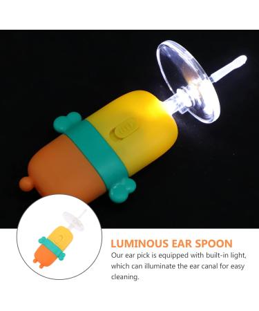 FOMIYES LED Ear Wax Removal Tool with Light | Ear Pick & Earwax Cleaner Set for Toddlers | Orange Earbuds Included - Buy Online on SooperMarket.com