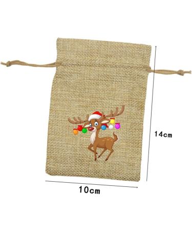 KOMBIUDA 12pcs Christmas Drawstring Bag Candy Bags Burlap Lovely Bags Hold Accessories Bag Storage Bag Pocket - Buy Online on SooperMarket.com