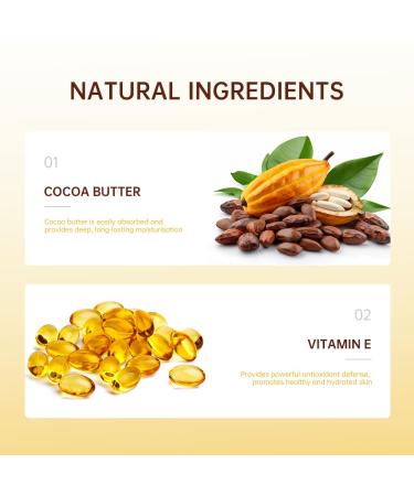 Cocoa Butter Face Cream - Nourishing Moisturizer with Vitamin E for Dry Skin | Hydrating Body Cream for Soft Smooth Skin - Buy Online on SooperMarket.com