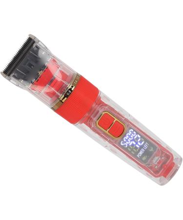 Buy Transparent Electric Hair Clipper | Hair Cutting Kit with 4 Guided Combs - Rechargeable & Ergonomic - Ideal for Salon Use (Red - Buy Online on SooperMarket.com