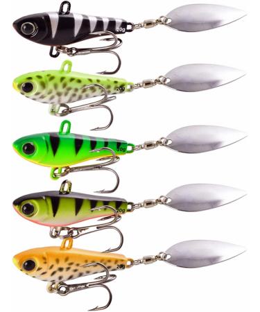 Njord Kalastus Jig Spinner Set 2023 - 5-Piece 20g UV-Active Lead Head for Perch Pike Zander & D bel | Colorful Trigger Hook | International Shipping - Buy Online on SooperMarket.com
