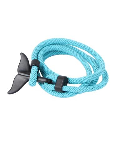 ABOOFAN 1pc Whale Tail Bracelet Nautical Rope Bracelets Simple Style Bangle Sailing Bracelet Braided Bracelets Ring Bracelet Creative Wristband Lovers Adjustable Armband Silica Gel