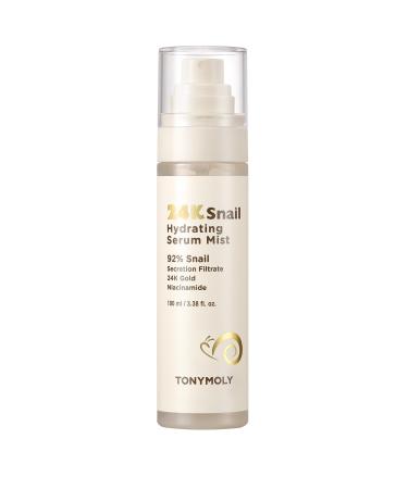 TONYMOLY 24K Snail Hydrating Serum Mist | 92% Snail Mucin | Hydrating Moisturizing Toner Serum Mist | Korean Skincare