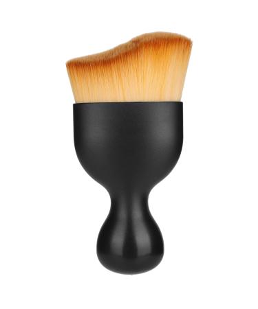 Foundation Makeup Brush Curving Wine Glass Shape Base Makeup Brush for Liquid Foundation (brown)