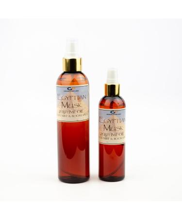 Grand Parfums Egyptian Musk Perfume Body Mist and Room Spray (8 Oz Gold Spray Cap) 8 Ounce Gold Spray Cap