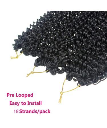 18 inch Passion Twist Water Wave Crochet Braids Hair - 7 Packs | Long Bohemian Locs | Synthetic Hair Extensions for Spring Twist and Fluffy Style - Buy Online on SooperMarket.com