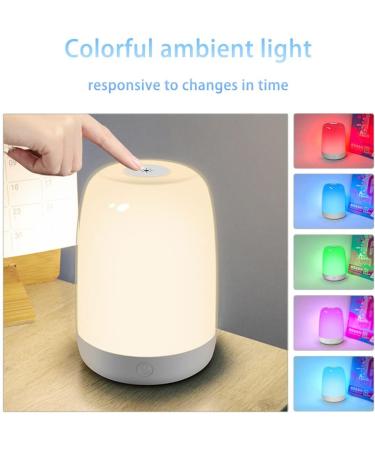 Hi.FANCY Wake-Up Night Light Sunrise Touch Control 3-Ways Dimmable Bedside Lamp Ambient Nightstand Lights Sleep Aid Snooze Mode - Buy Online on SooperMarket.com