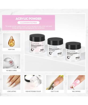 COSCELIA Transparent 3D Nail Extensions Powder - No Lamp Needed 8g - Shop Internationally! - Buy Online on SooperMarket.com