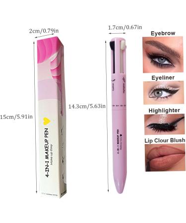 4 in 1 Makeup Pen Multifunctional Makeup Pencil from Eyeliner Lip Liner Brow Pencil and Highlighter Easy-to-Apply & Compact Makeup Accessories Style 1 - Buy Online on SooperMarket.com