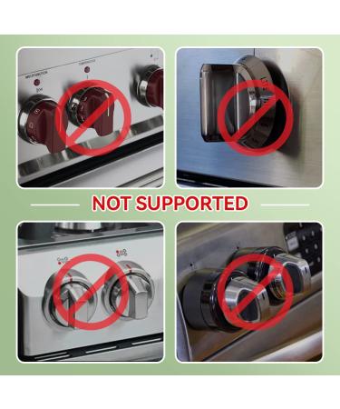 SAFELON Baby Safety Stove Gas Knob Covers & Oven Lock - 6 Pcs, White - Buy Online on SooperMarket.com
