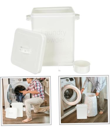FOYTOKI Box Dispenser Lidded Storage Bin Laundry Dispenser Refillable Containers Iron White 1 count (Pack of 1) White - Buy Online on SooperMarket.com