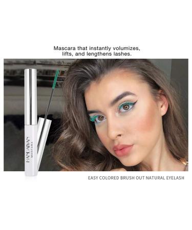 Allbestaye Colorful Waterproof Mascara | Long-Lasting Green Black & White | Fine Brush for Perfect Eyelashes - Buy Online on SooperMarket.com