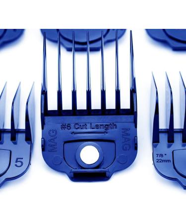10PCS Andis Magnetic Clipper Guards - Professional Upgrade Comb Guides Set for Andis Master Clipper (Blue) - Buy Online on SooperMarket.com